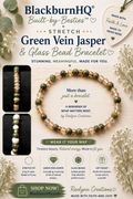 "Grounded Glow" - Green Vein Jasper Handmade Bracelet
