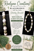 "Rooted Calm" - White Howlite & Green Vein Jasper Handmade Bracelet