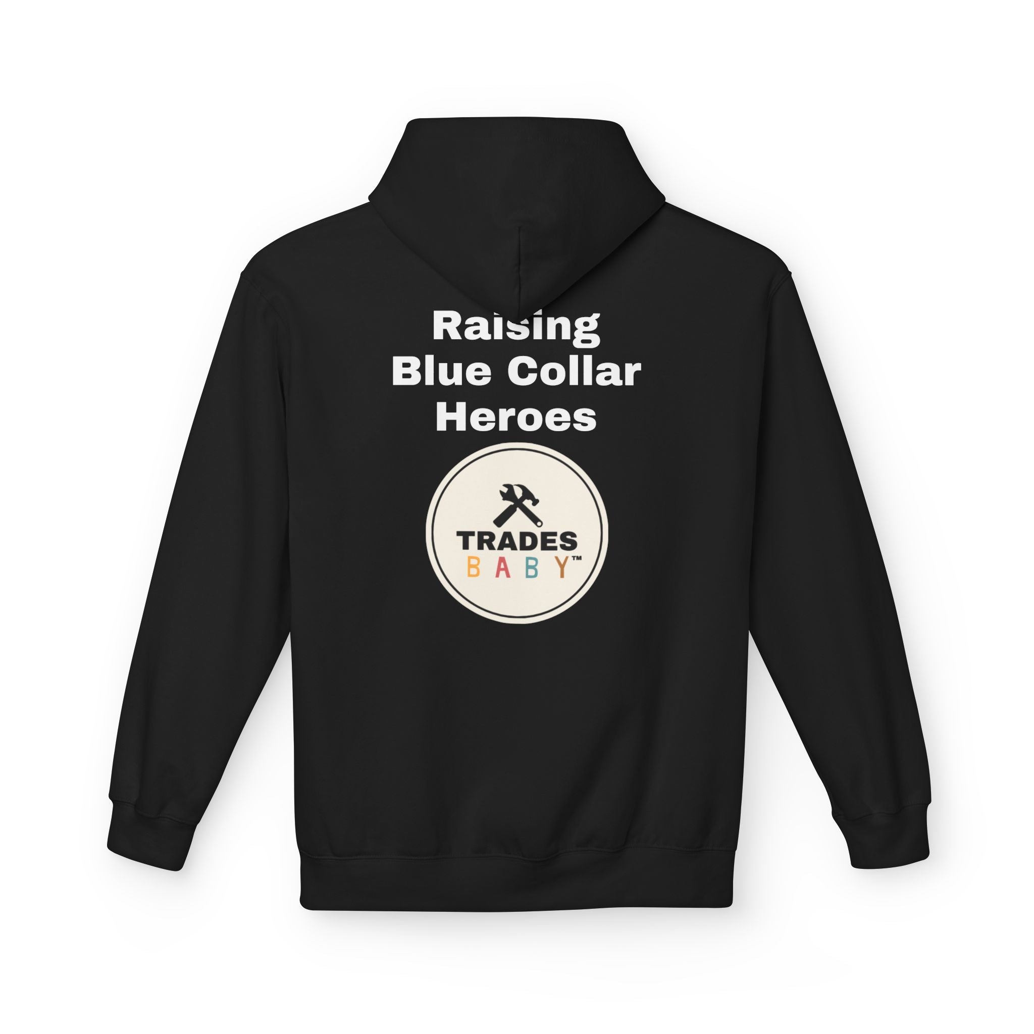 “Raising Blue Collar Heroes” Hoodie — TradesBaby Kids Hoodie for Future Builders & Hardworking Families