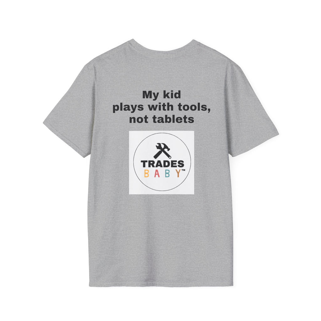T-Shirt | TradesBaby Parenting Tee | Blue Collar Family Shirt for Hands-On Kids