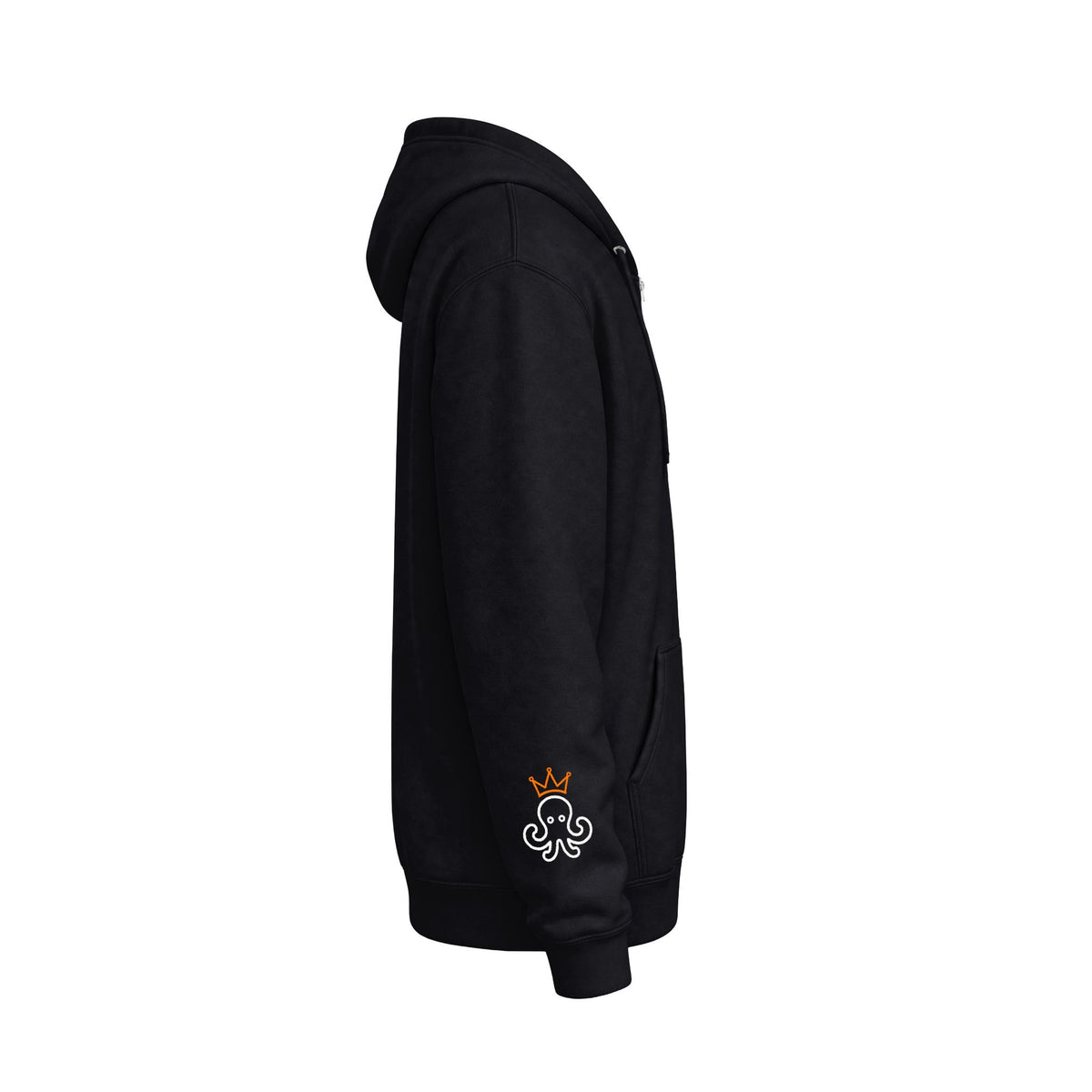 Money Octopus™ Black Zip-Up Hoodie