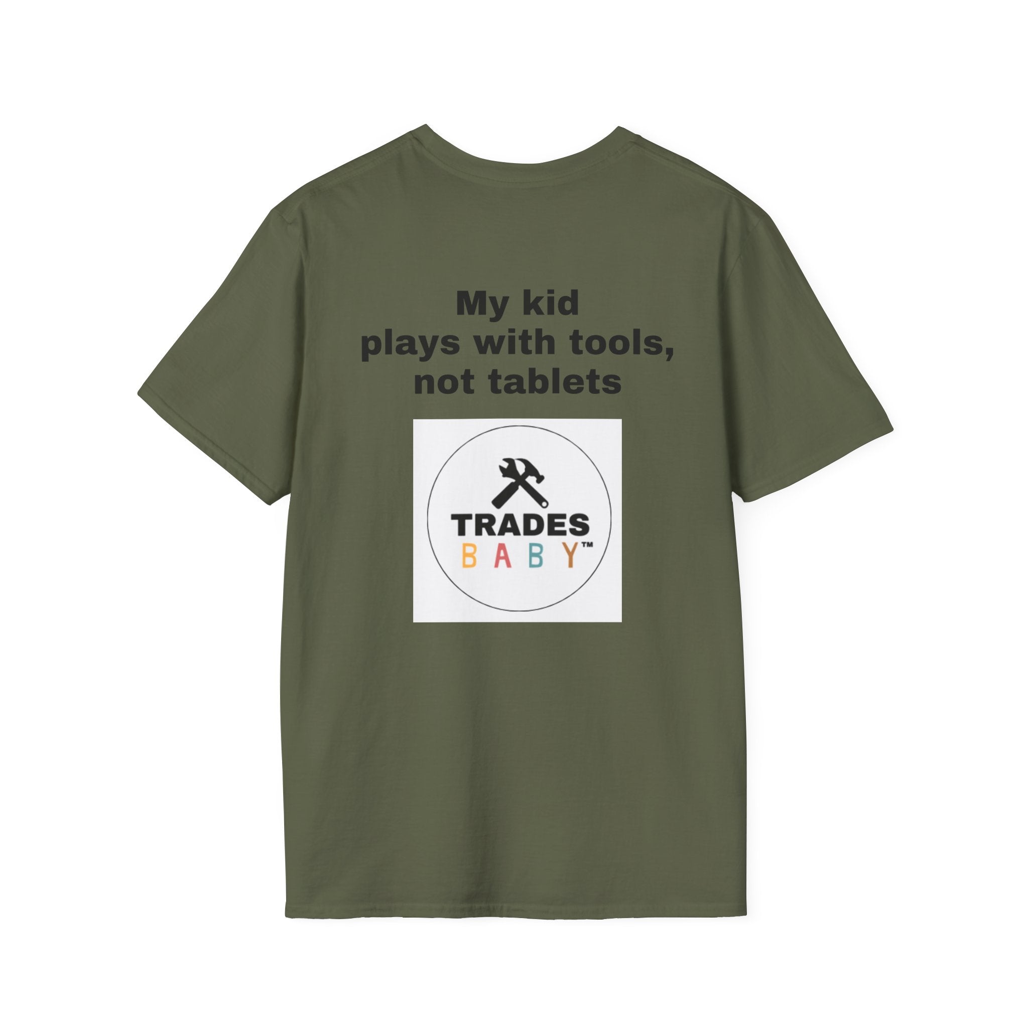 T-Shirt | TradesBaby Parenting Tee | Blue Collar Family Shirt for Hands-On Kids