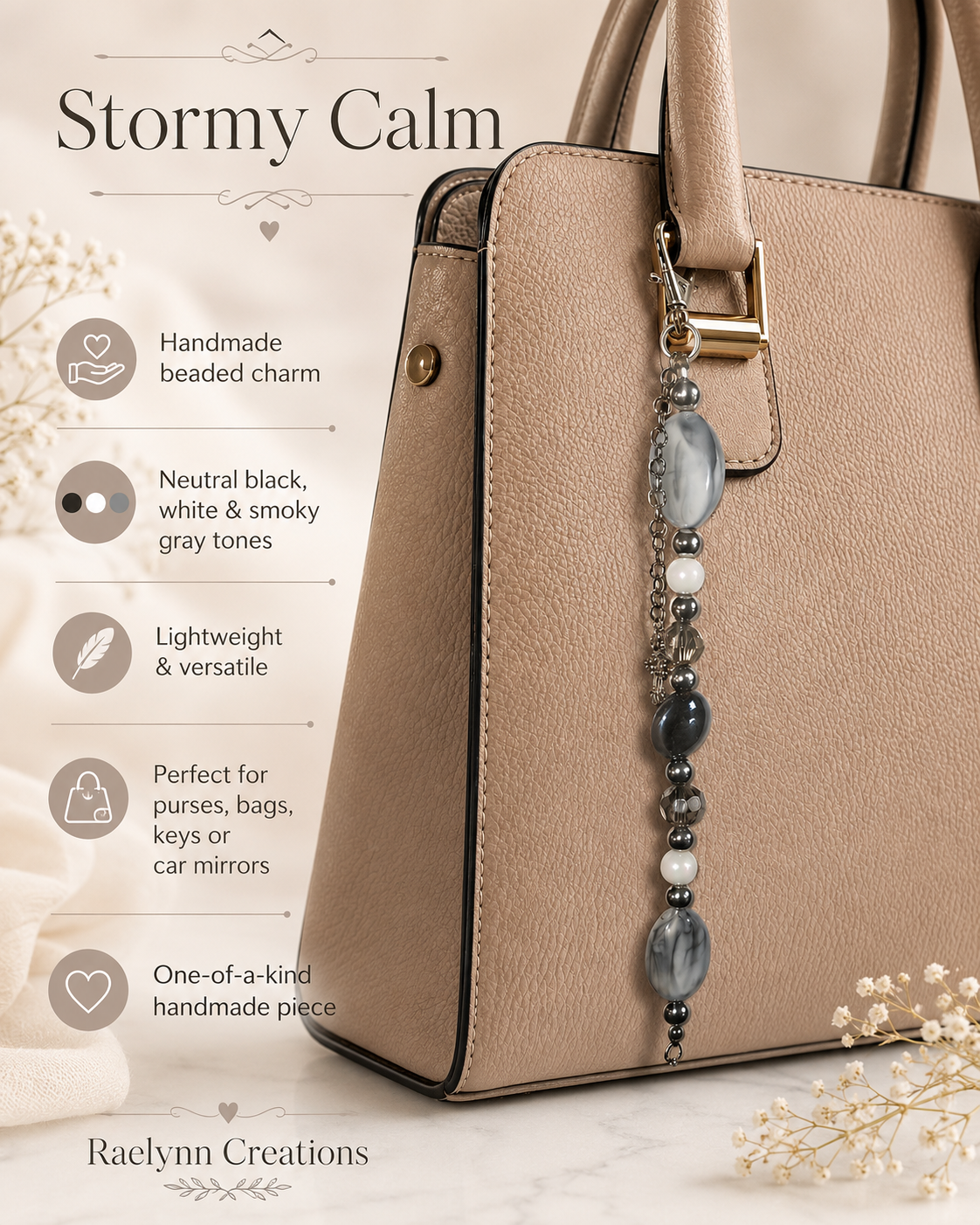 "Storm Serenity" - Handmade Charm
