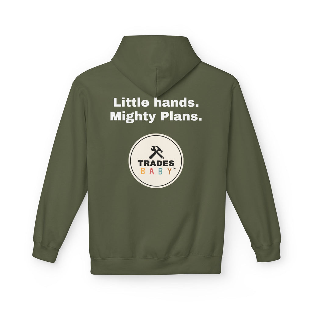 TradesBaby “Little Hands. Mighty Plans.” Hoodie — Future Builder Kids Hoodie