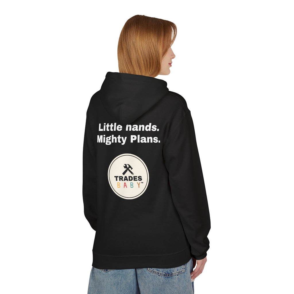 TradesBaby “Little Hands. Mighty Plans.” Hoodie — Future Builder Kids Hoodie