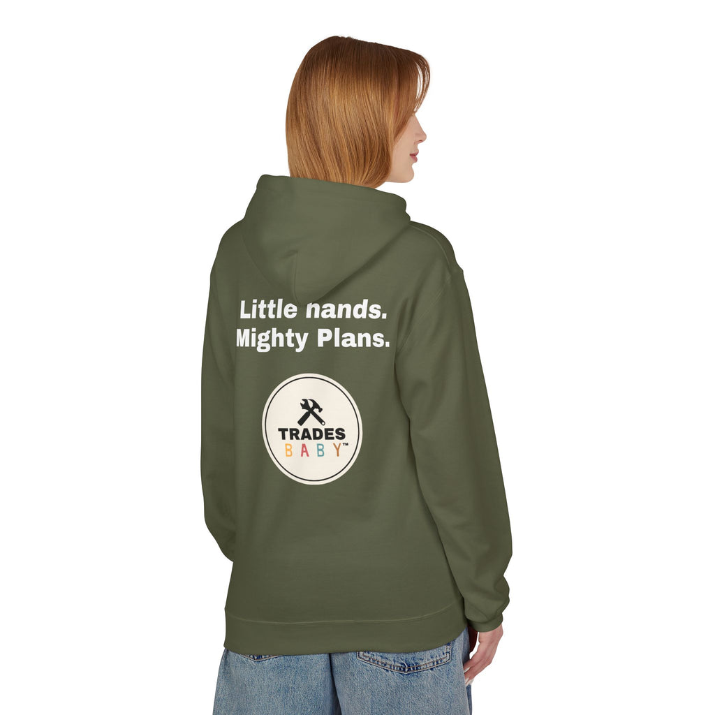TradesBaby “Little Hands. Mighty Plans.” Hoodie — Future Builder Kids Hoodie