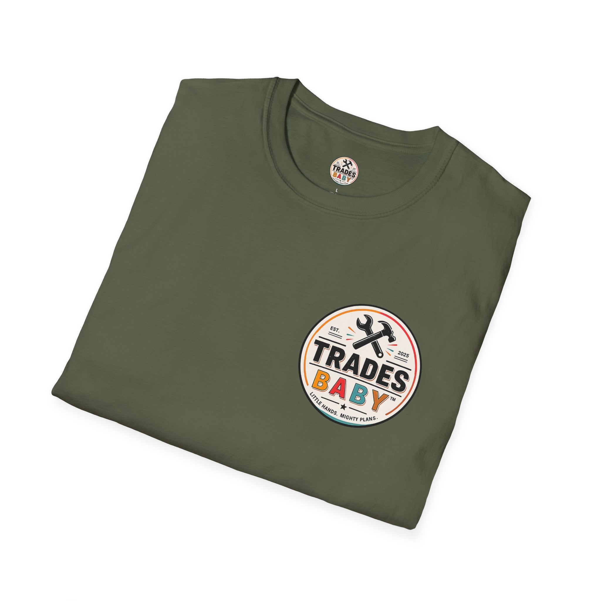 T-Shirt | TradesBaby Parenting Tee | Blue Collar Family Shirt for Hands-On Kids