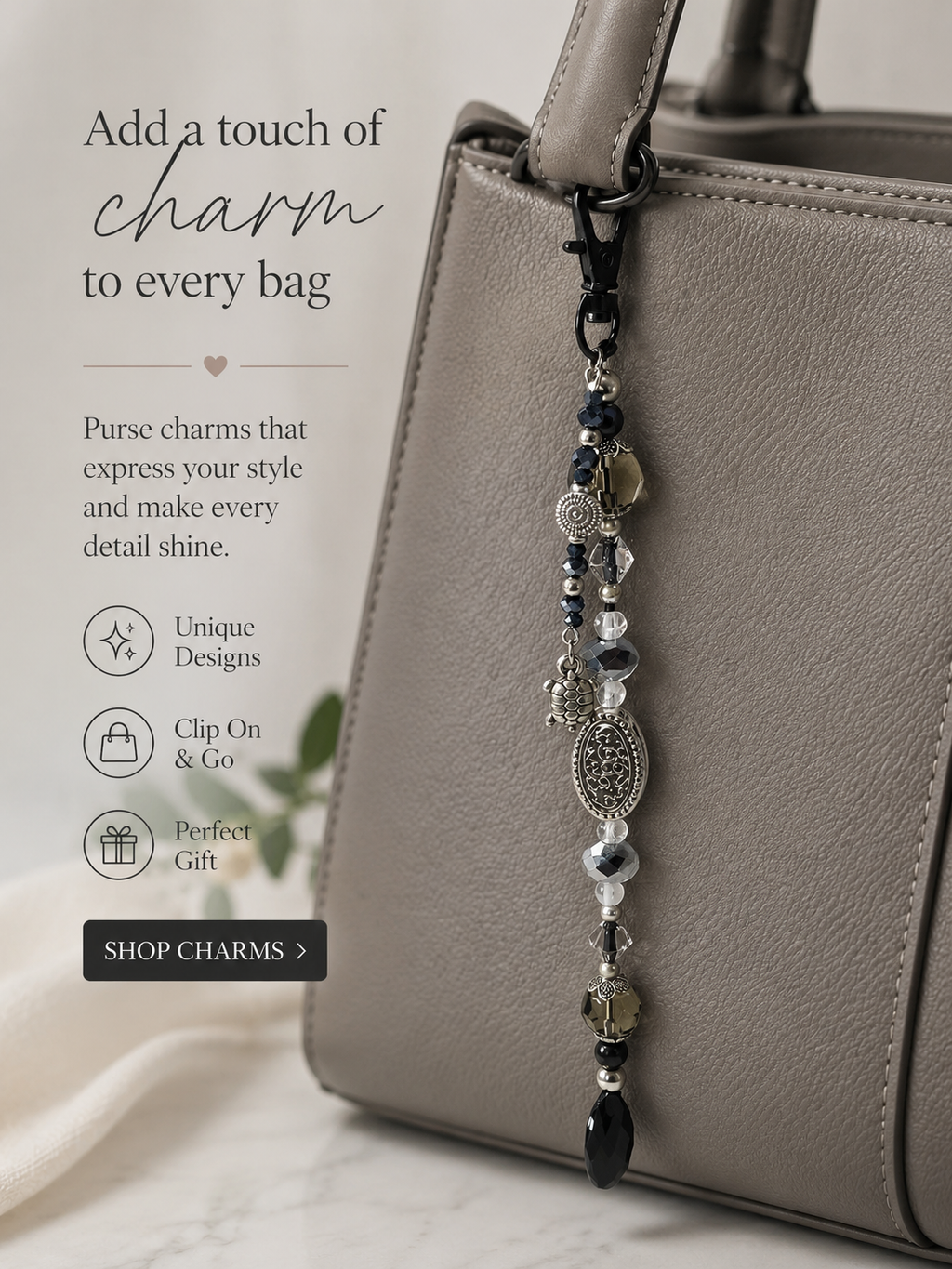 "The Midnight Oil" Purse Charm by Raelynn Creations