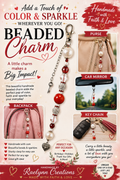 Red & Silver Beaded Charm ❤️✨ by Raelynn Creations