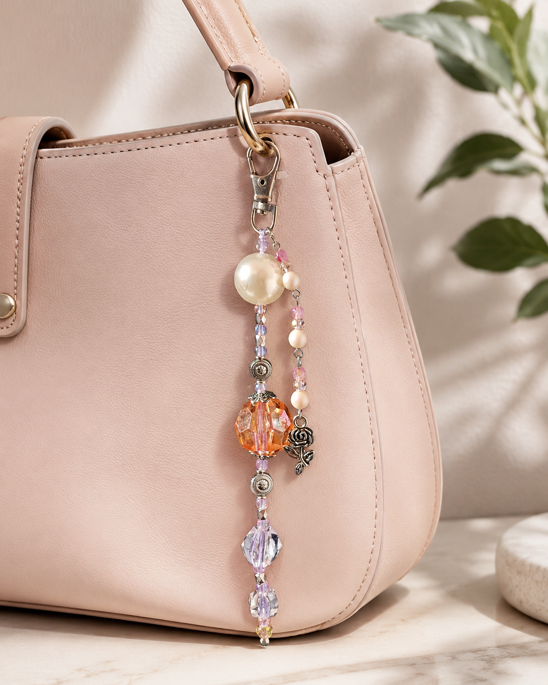"Blushing Rose" - Handmade Charm