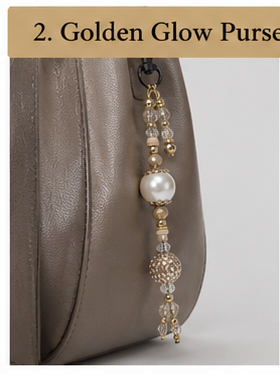 Golden Glow Purse Charm by Raelynn Creations