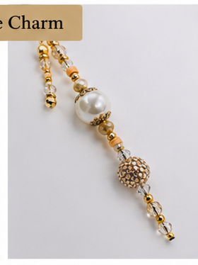 Golden Glow Purse Charm by Raelynn Creations