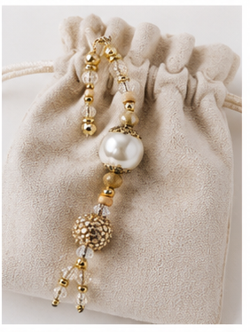 Golden Glow Purse Charm by Raelynn Creations